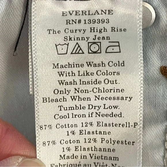 Everlane | Blue The Curvy High Rise Skinny Crop Jean - Picture 8 of 8